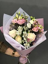 Букет цветов из:  Альстромерии, Розы и Лизиантусы #REPLACE_PRED# Солнцево Курская область
